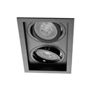 Spot Embutir Duplo Recuado Preto 13x23,5cm P/ 2 PAR20 Save SE-330.2905 ST2829-Save Energy-Starlumen