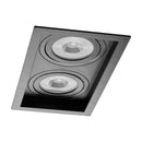 Spot Embutir Duplo Recuado Preto 13x23,5cm P/ 2 PAR20 Save SE-330.2905 ST2829-Save Energy-Starlumen