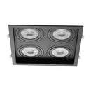 Spot Embutido Quadruplo Recuado Preto 23,5x23,5CM P/ 4 PAR20 E27 Save Energy SE-330.2907 ST2843-Save Energy-Starlumen