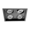 Spot Embutido Quadruplo Recuado Preto 23,5x23,5CM P/ 4 PAR20 E27 Save Energy SE-330.2907 ST2843-Save Energy-Starlumen
