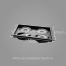 Spot Embutido Quadruplo Recuado Preto 23,5x23,5CM P/ 4 PAR20 E27 Save Energy SE-330.2907 ST2843-Save Energy-Starlumen