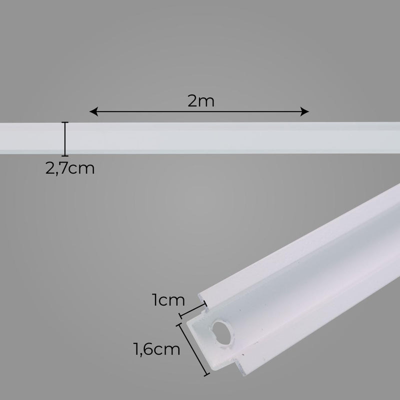 Perfil Alumínio Embutir Wood 2m p/ Fita LED 30685/2000 Usina ST2883