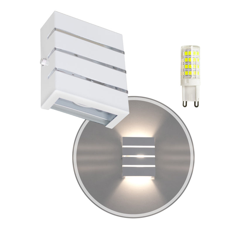 Arandela Slim 3 Frisos Moderna Interna/externa Alumínio Starlumen + LED G9 ST2772