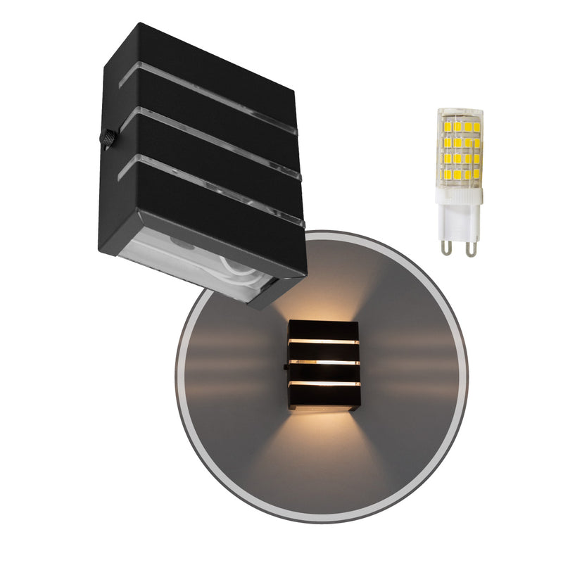 Arandela Slim 3 Frisos Moderna Interna/externa Alumínio Starlumen + LED G9 ST2772