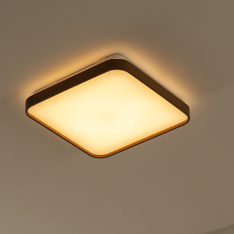 Plafon em Metal e Acrílico Amadeirado Timber 40cm LED 24W ST1936