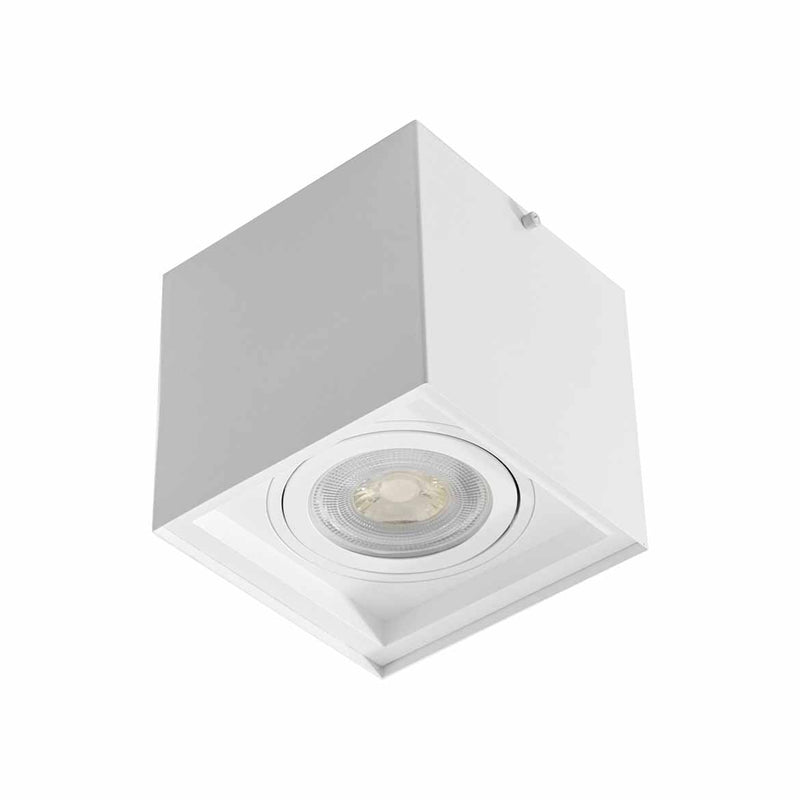 Plafon Spot Sobrepor Quadrado Branco Box para PAR30 Starlumen ST2758