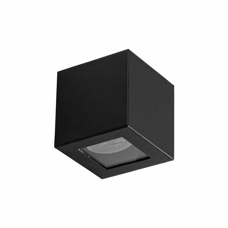 Arandela Box Cubo 1 Facho Externa em Alumínio para Pergolado p/ MR11 GU10 Starlumen ST2778