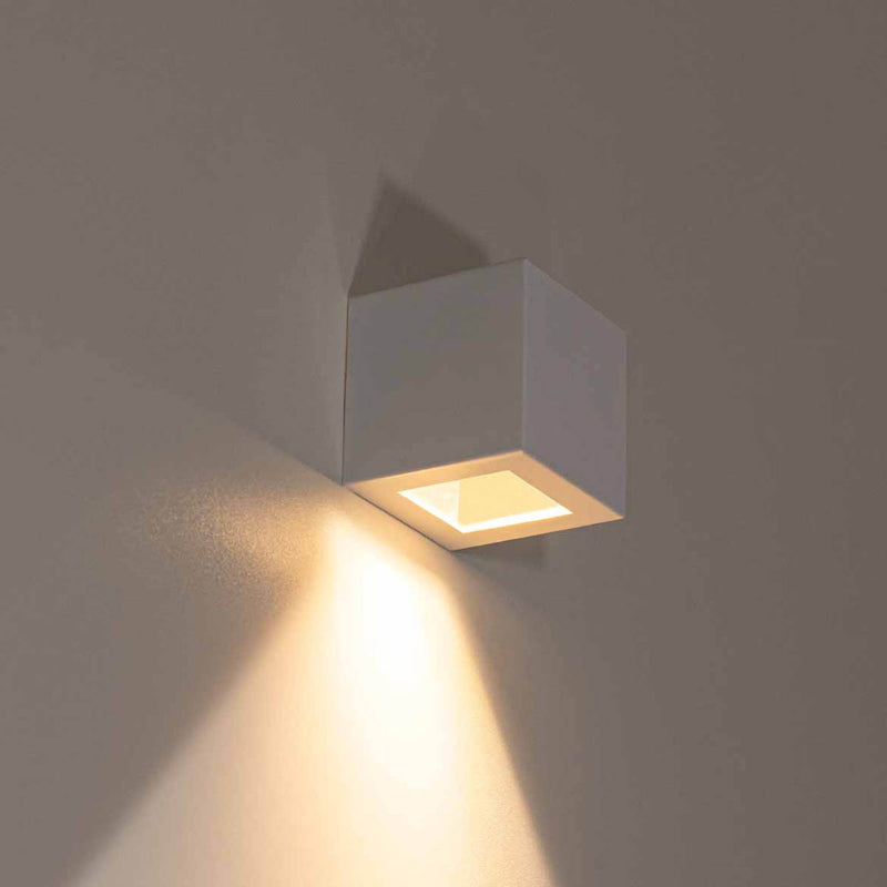 Arandela Box Cubo 1 Facho Externa em Alumínio para Pergolado p/ MR11 GU10 Starlumen ST2778