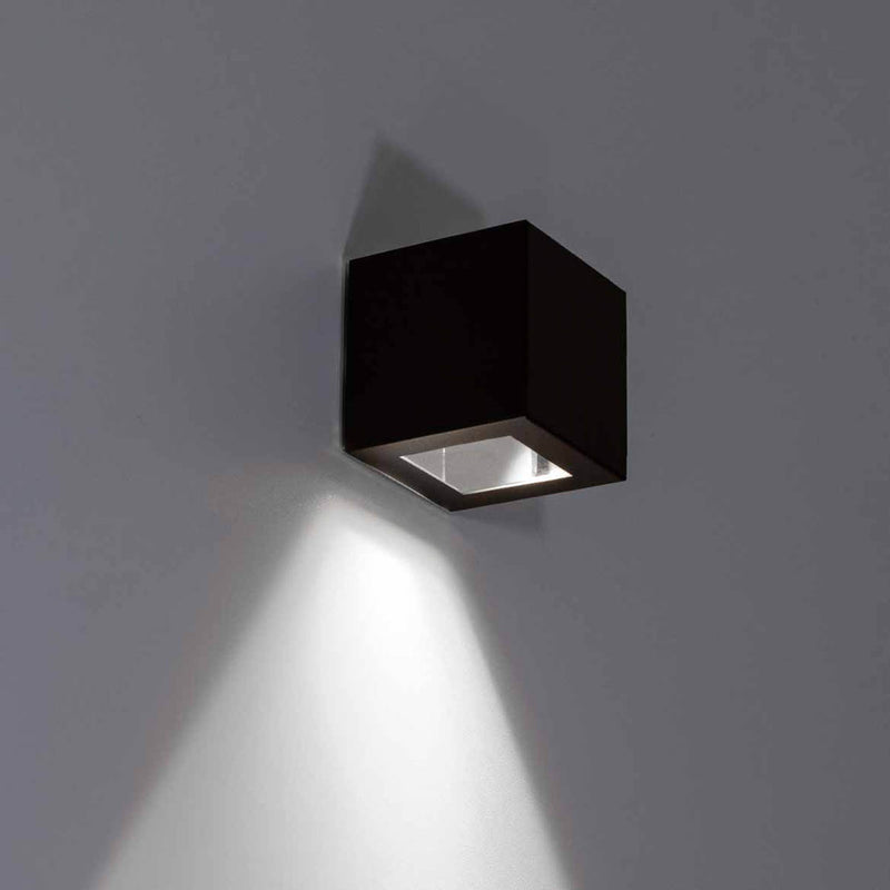Arandela Box Cubo 1 Facho Externa em Alumínio para Pergolado p/ MR11 GU10 Starlumen ST2778