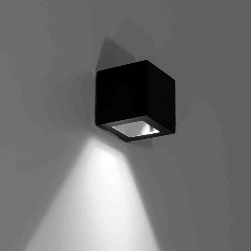 Arandela Box Cubo 1 Facho Externa em Alumínio para Pergolado p/ MR11 GU10 Starlumen ST2778