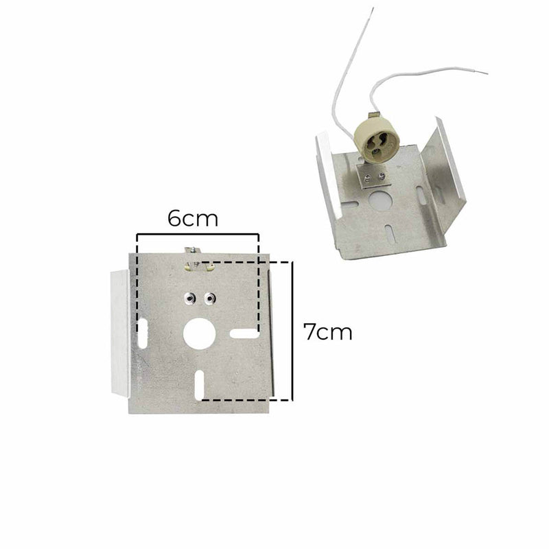 Arandela Box Cubo 1 Facho Externa em Alumínio para Pergolado p/ MR11 GU10 Starlumen ST2778