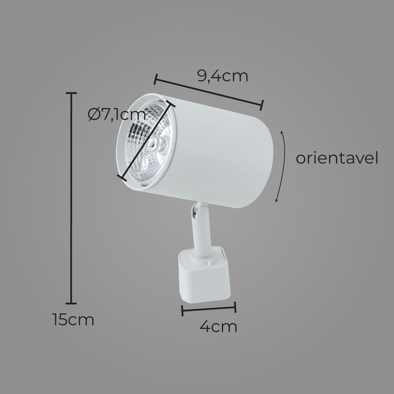 Spot Titan em Alumínio para Trilho Eletrificado para AR70 Starlux ST2307