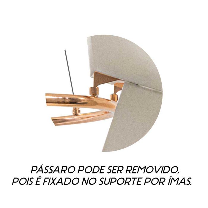 Pendente Perch Rosê Gold 3 Birds Pássaros Origami Led 36w 12264-3L-RG St1801