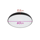 Plafon Victoria Preto Sobrepor Redondo Alumínio Ø60cm 162-PT St2209