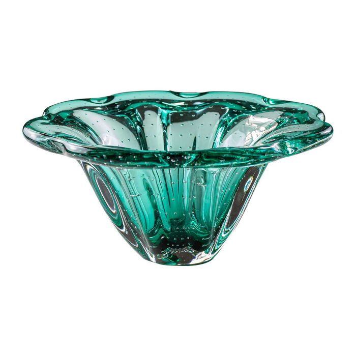 Cachepô Pequeno Murano Verde-Esmeralda 26x12 cm São Marcos 2886P ST2256