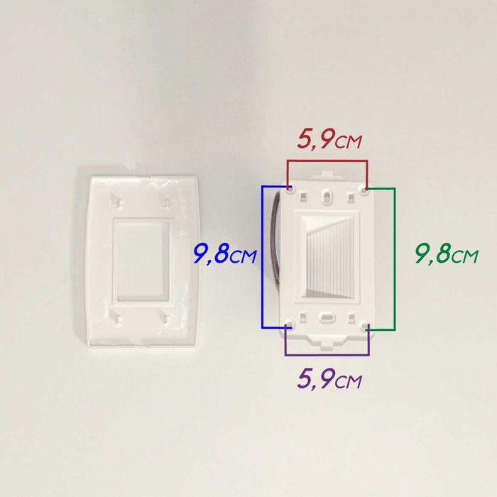 Luminária Parede Balizador Step Branca LED 2W Cx 4x2 DN30418 Opus ST2529