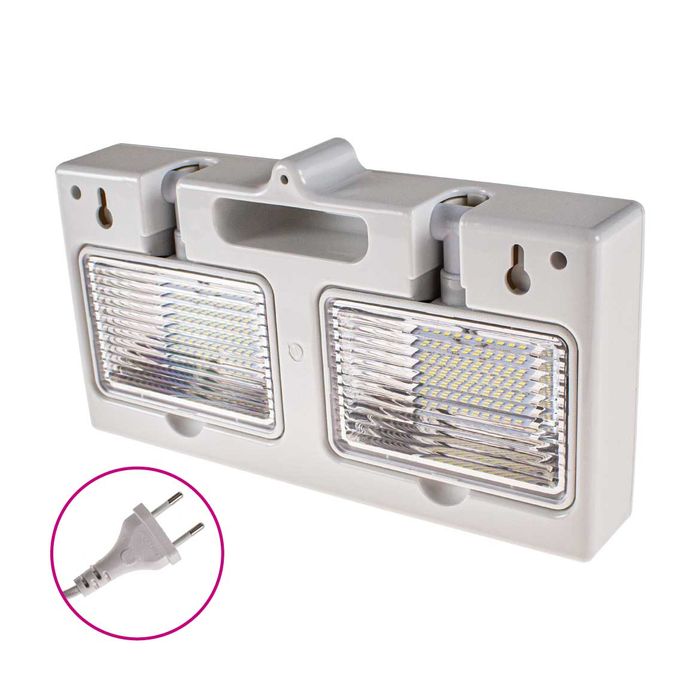 Luminária Emergência Duplo Holofote LED 24W 200lm Pro 30913 ST2318