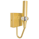 Arandela Tocha Moderna Ouro Com Cristal Soquete E14 WPG-31236-1L St1857