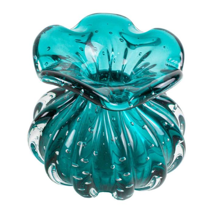 Vaso Frufru Esmeralda Trouxinha Cristal Murano 12cm São Marcos 3294/ES St2053