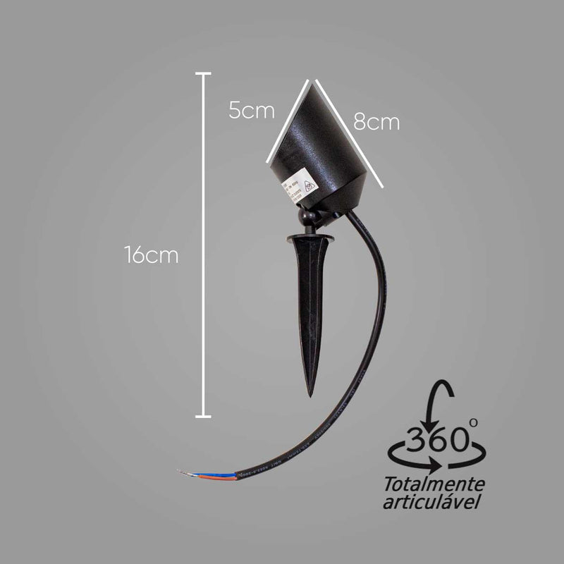 Espeto de Jardim LED 7W IP65 Preto ECO 33082 ST1948