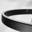 Lustre Pendente Halo Anel de LED 60cm 64W Pé Direito Duplo 34355 St1477 -Preto