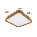 Plafon LED 12W Branco Frio Metal Acrílico Amadeirado Timber 28cm ST1937