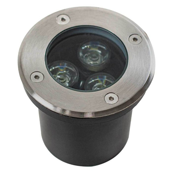 Balizador De Embutir Piso Solo Led Integrado Branco Quente 3w St2095