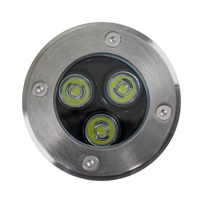 Balizador De Embutir Piso Solo Led Integrado Branco Quente 3w St2095