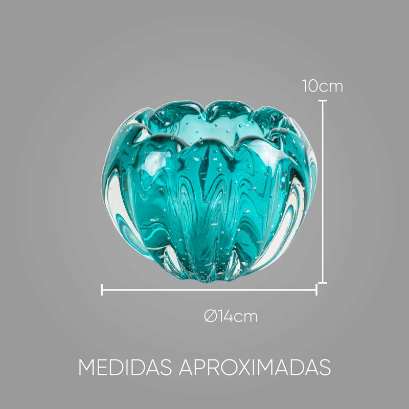 Cachepot De Cristal Esmeralda Murano 11x15cm São Marcos 4243/ES St2046