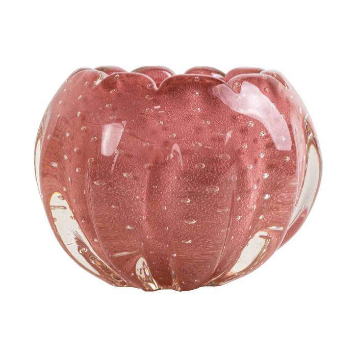 Cachepot De Cristal Rosê Quartz Murano 11x15cm São Marcos 4243/RO St2046