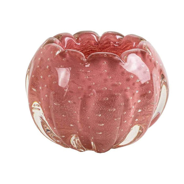 Cachepot De Cristal Rosê Quartz Murano 11x15cm São Marcos 4243/RO St2046