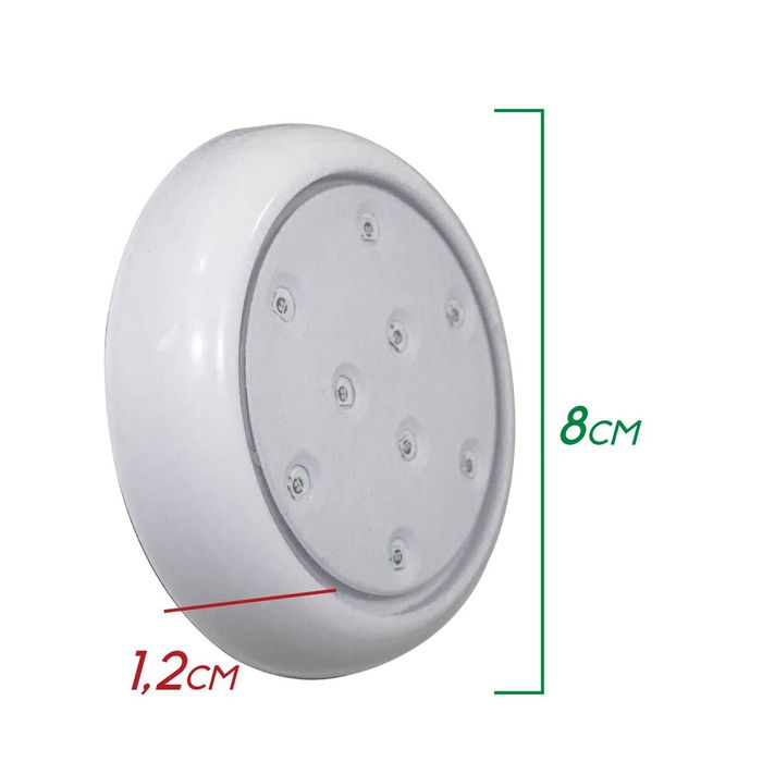 Luminária Piscina LED RGB 9W Ø80mm Branco 50017 ST1848