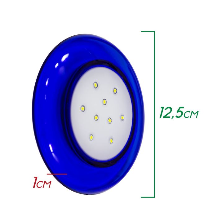 Luminária Piscina LED 6500K 9W Smd Ø125mm Azul 50024 St1064