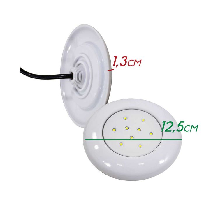 Luminária Piscina LED 6500K 9W Smd Ø125mm Branco 50028 St1064