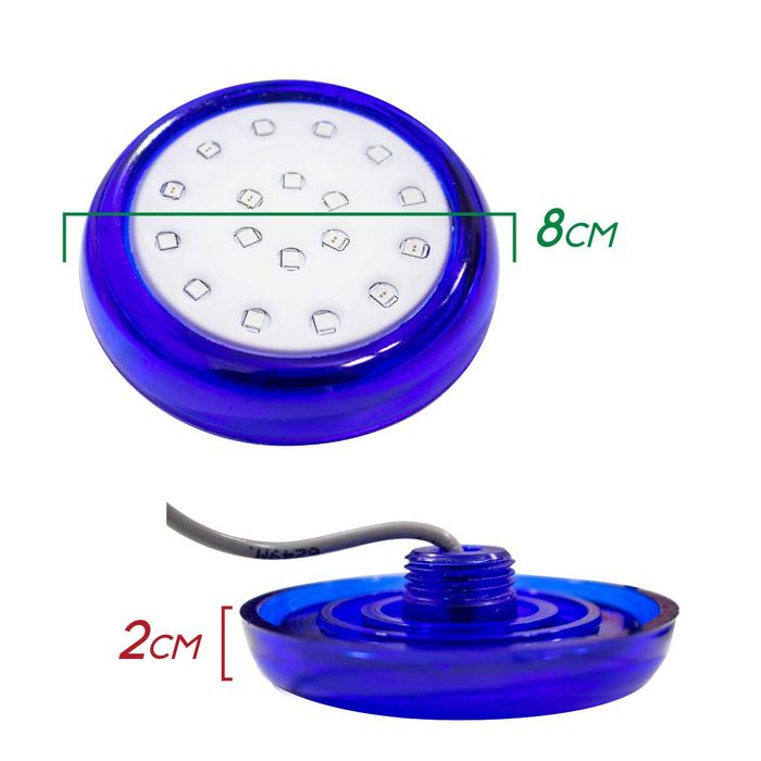 Luminária Piscina LED RGB 18W Ø80mm Azul 50037 St1065