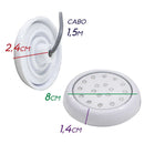 Luminária Piscina LED Azul 18W Smd Ø80mm Ac. Branco 50038 St1088