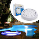 Luminária Piscina LED Azul 18W Smd Ø80mm Ac. Branco 50038 St1088