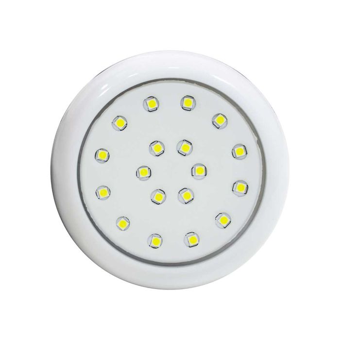 Luminária Piscina LED 6500K 18W Smd Ø80mm Branco 50040 St1076