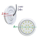 Luminária Piscina LED 6500K 18W Smd Ø80mm Branco 50040 St1076