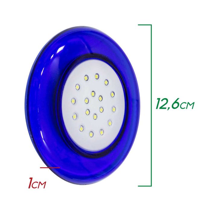 Luminária Piscina LED 6500K 18W Smd Ø125mm Azul 6500k 50048 St1077