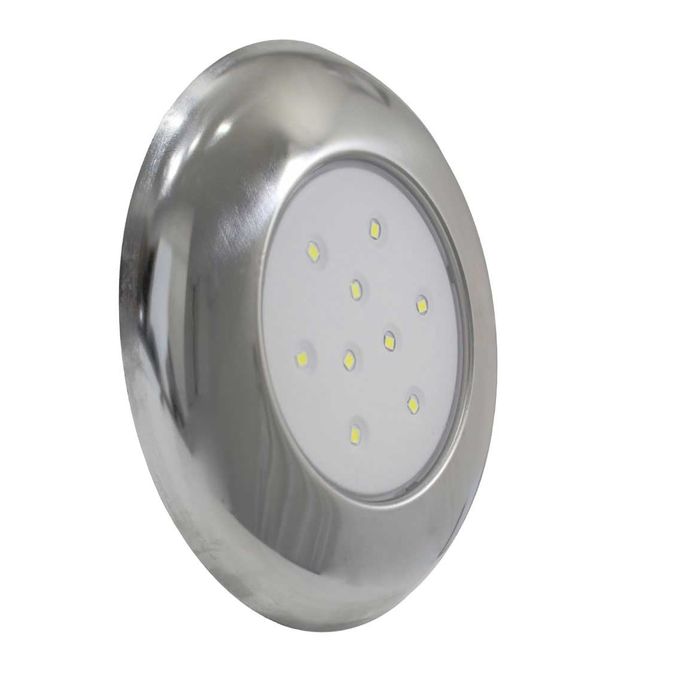 Luminária Piscina Led Smd Ø125mm Cromada 9w Luz 6500k 50059 St1059