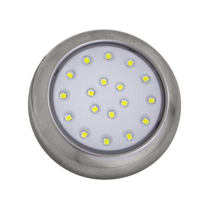 Luminária Piscina LED Ø80mm Cromada 18W Luz 6500k 50071 ST1085