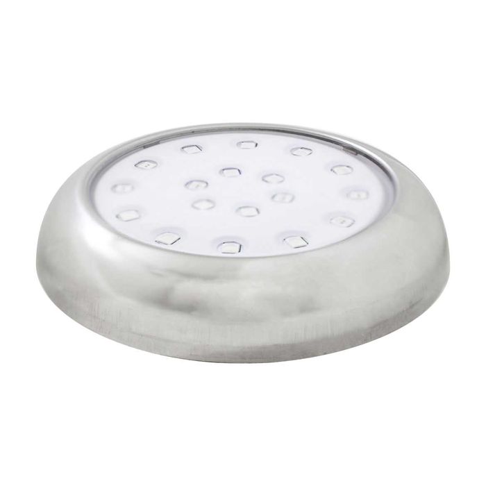 Luminária Piscina Led Ø80mm Cromada 18w Luz Rgb 50074 St1084