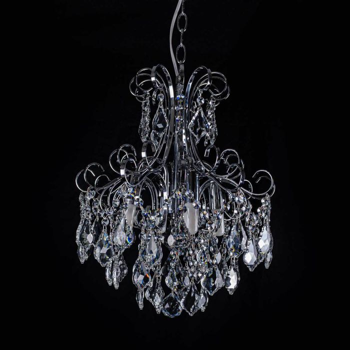 Lustre Clássico Cristal Malipiero P/4 E14 Tupiara 5204 CR CT St1365