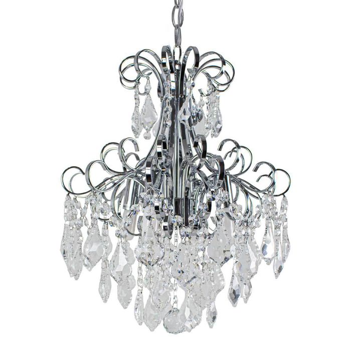 Lustre Clássico Cristal Malipiero P/4 E14 Tupiara 5204 CR CT St1365