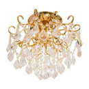 Plafon Malipiero com Cristais e Metal  p/ 4 Lâmpadas E14 5204 PL DR St1354