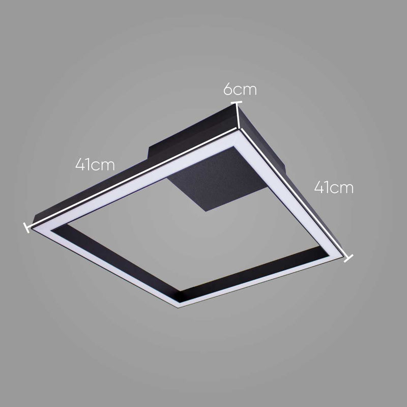 Arandela Plafon Fit LED 33W 41x41cm 3000k Alumínio 691LED3-PT ST1285