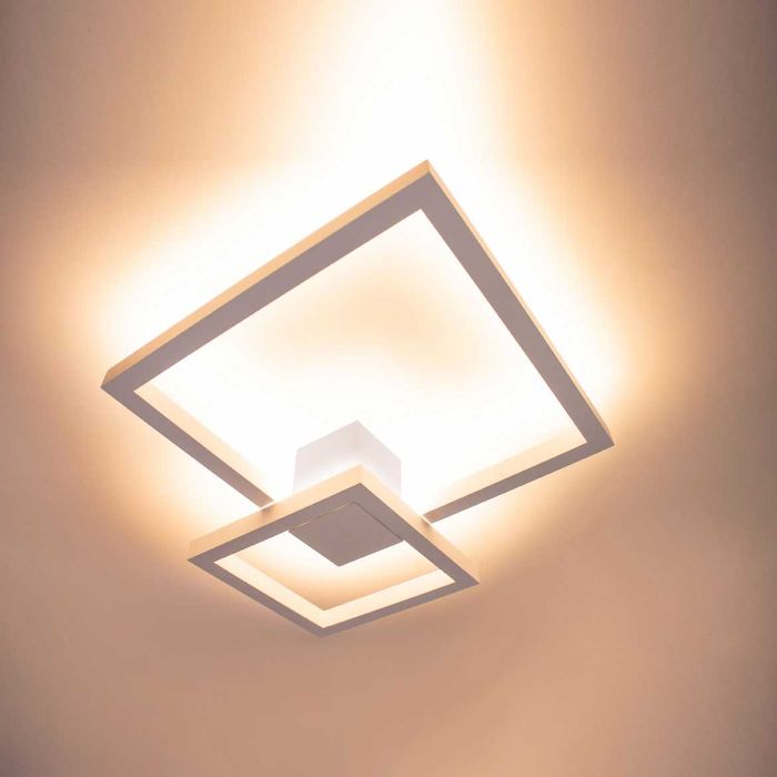 Plafon Arandela Fit Branco LED 58W Luz Direta ou Indireta 701LED3-BT ST1254