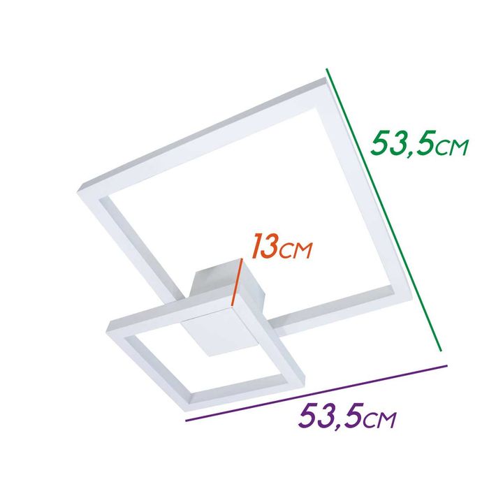 Plafon Arandela Fit Branco LED 58W Luz Direta ou Indireta 701LED3-BT ST1254