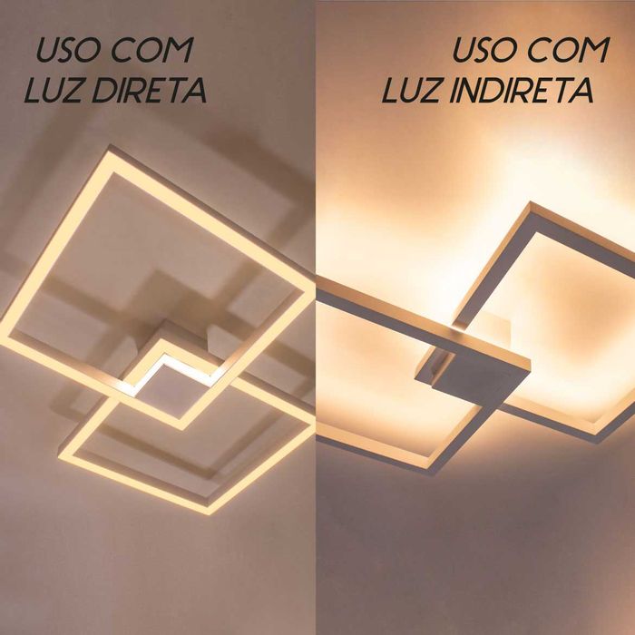 Plafon Arandela Fit Branco LED 67W Luz Direta ou Indireta 702LED3-BT ST1254